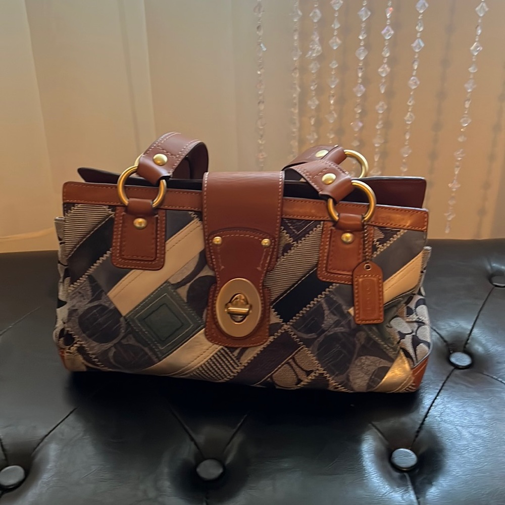Beautiful Coach Signature Patchwork Denim